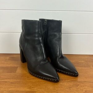 Tony Bianco Shoes Womens 7.5 Bailey Black Albany Ankle Boots Studded Pointed Toe